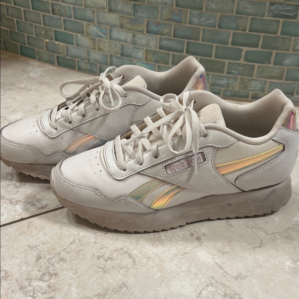 Reebok Women's Iridescent Cream Sneakers